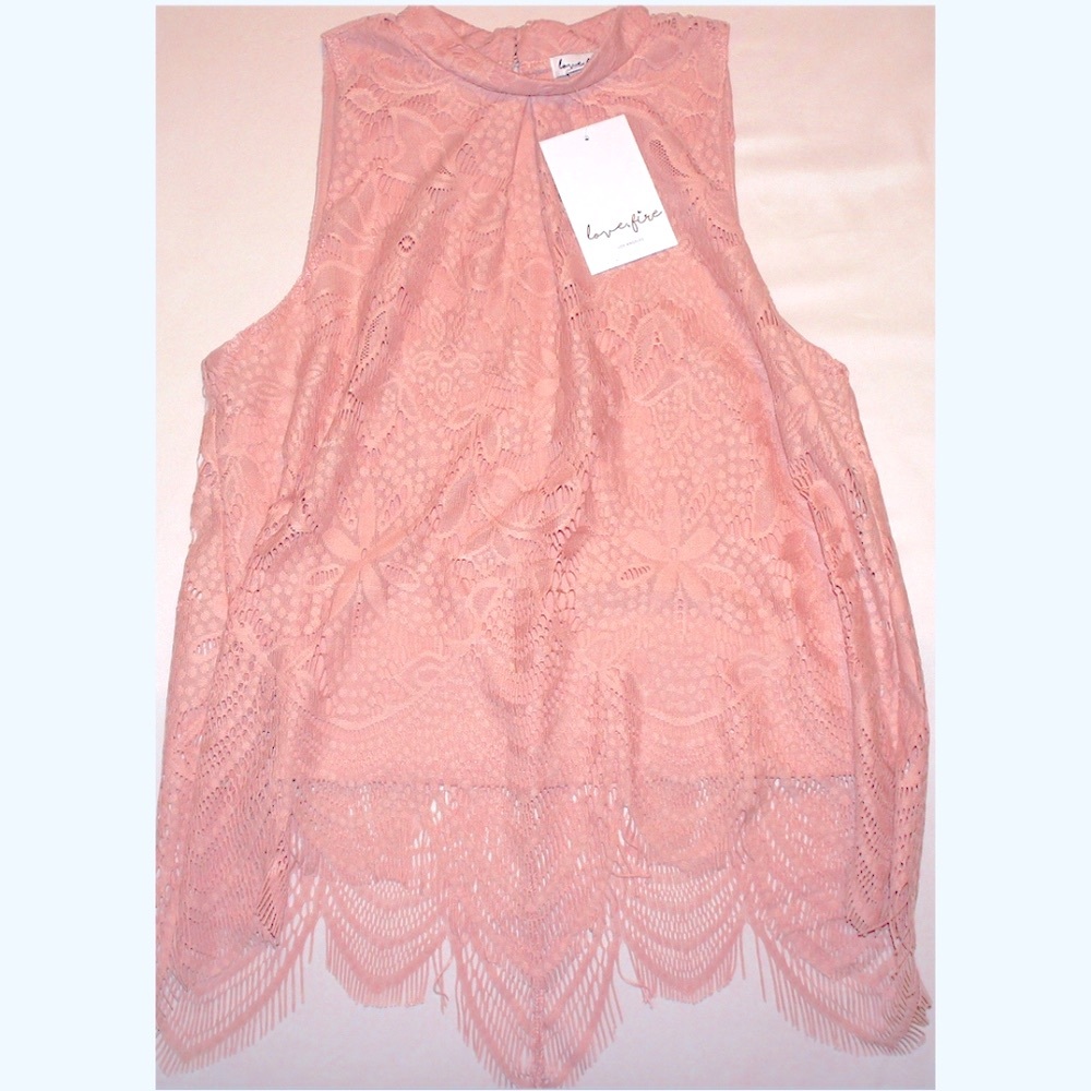 New Love, Fire Lace Top Rose Dust S